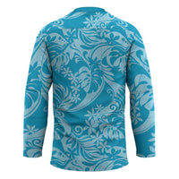Tahiti Ninamu Tiare Floral Hockey Jersey Monstera Palm Tropical Leaves - Polynesian Pride