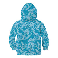 Tahiti Ninamu Tiare Floral Kid Hoodie Monstera Palm Tropical Leaves LT01 - Polynesian Pride