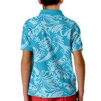 Tahiti Ninamu Tiare Floral Kid Polo Shirt Monstera Palm Tropical Leaves - Polynesian Pride