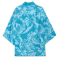 Tahiti Ninamu Tiare Floral Kimono Monstera Palm Tropical Leaves LT01 - Polynesian Pride