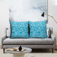 Tahiti Ninamu Tiare Floral Pillow Cover Monstera Palm Tropical Leaves - Polynesian Pride