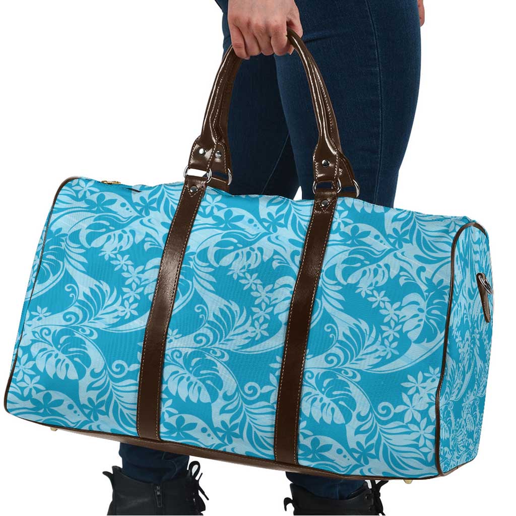 Tahiti Ninamu Tiare Floral Travel Bag Monstera Palm Tropical Leaves - Polynesian Pride