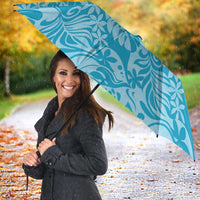 Tahiti Ninamu Tiare Floral Umbrella Monstera Palm Tropical Leaves - Polynesian Pride