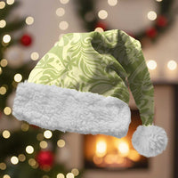Tahiti Olive Tiare Floral Christmas Santa Hat Monstera Palm Tropical Leaves - Polynesian Pride