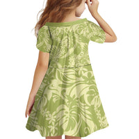 Tahiti Olive Tiare Floral Family Matching Puletasi and Hawaiian Shirt Monstera Palm Tropical Leaves LT01 - Polynesian Pride