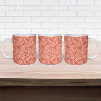 Tahiti Puatou Tiare Floral Ceramic Mug Monstera Palm Tropical Leaves LT01 - Polynesian Pride
