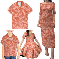 Tahiti Puatou Tiare Floral Family Matching Puletasi and Hawaiian Shirt Monstera Palm Tropical Leaves LT01 - Polynesian Pride