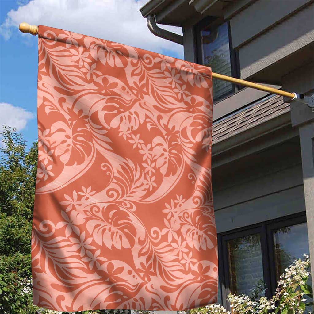 Tahiti Puatou Tiare Floral Garden Flag Monstera Palm Tropical Leaves LT01 - Polynesian Pride