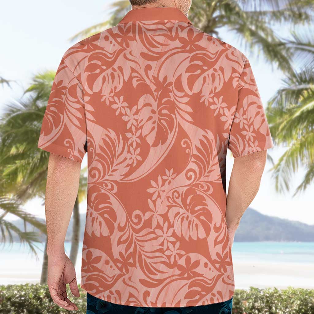Tahiti Puatou Tiare Floral Hawaiian Shirt Monstera Palm Tropical Leaves - Polynesian Pride