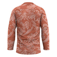 Tahiti Puatou Tiare Floral Hockey Jersey Monstera Palm Tropical Leaves - Polynesian Pride