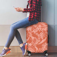 Tahiti Puatou Tiare Floral Luggage Cover Monstera Palm Tropical Leaves - Polynesian Pride