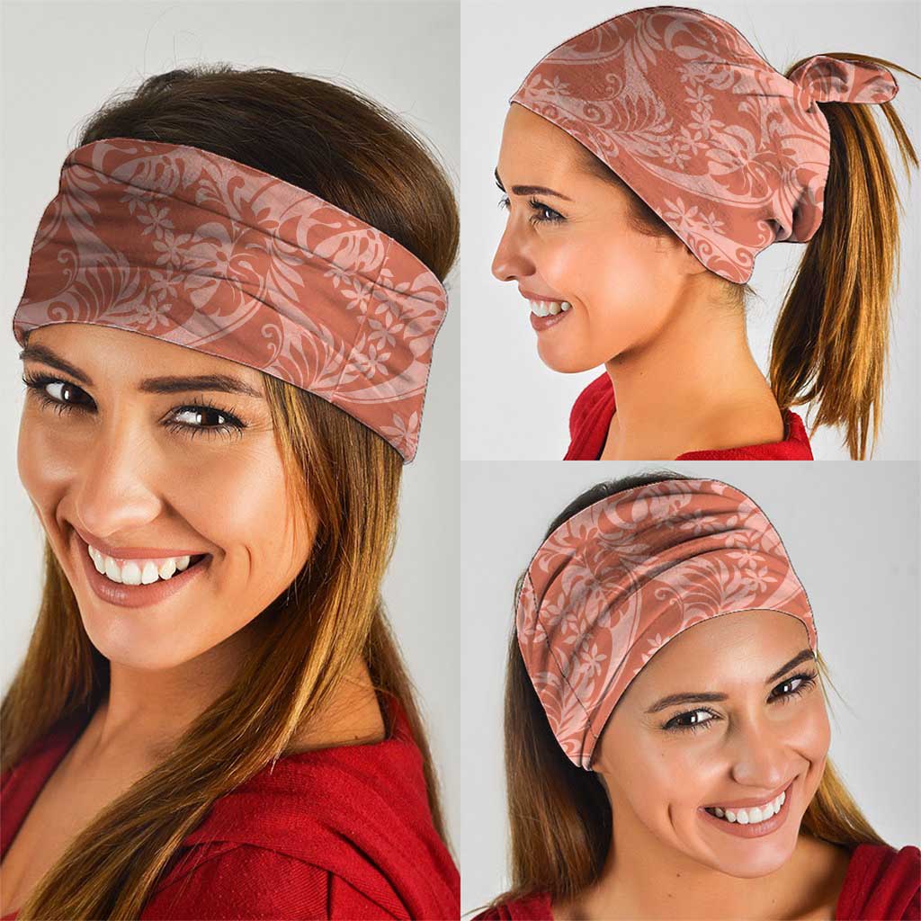 Tahiti Puatou Tiare Floral Neck Gaiter Monstera Palm Tropical Leaves - Polynesian Pride
