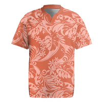 Tahiti Puatou Tiare Floral Rugby Jersey Monstera Palm Tropical Leaves - Polynesian Pride