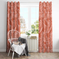 Tahiti Puatou Tiare Floral Window Curtain Monstera Palm Tropical Leaves - Polynesian Pride