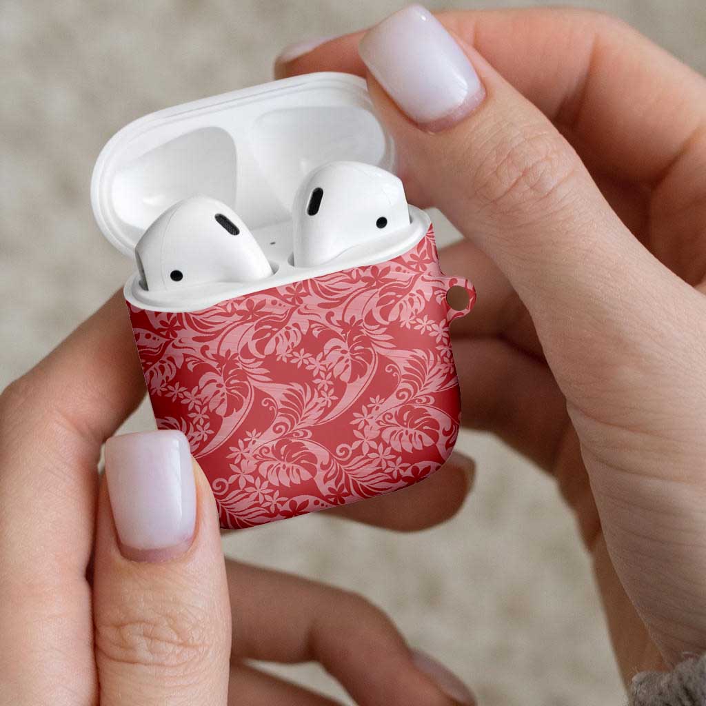 Tahiti Tarona Tiare Floral AirPods Case Monstera Palm Tropical Leaves - Polynesian Pride