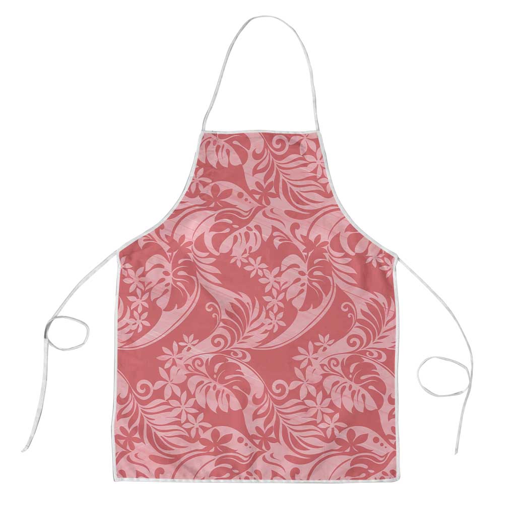Tahiti Tarona Tiare Floral Apron Monstera Palm Tropical Leaves - Polynesian Pride