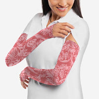 Tahiti Tarona Tiare Floral Arm Sleeves Monstera Palm Tropical Leaves - Polynesian Pride