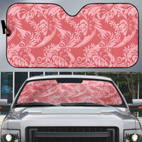 Tahiti Tarona Tiare Floral Auto Sun Shade Monstera Palm Tropical Leaves - Polynesian Pride