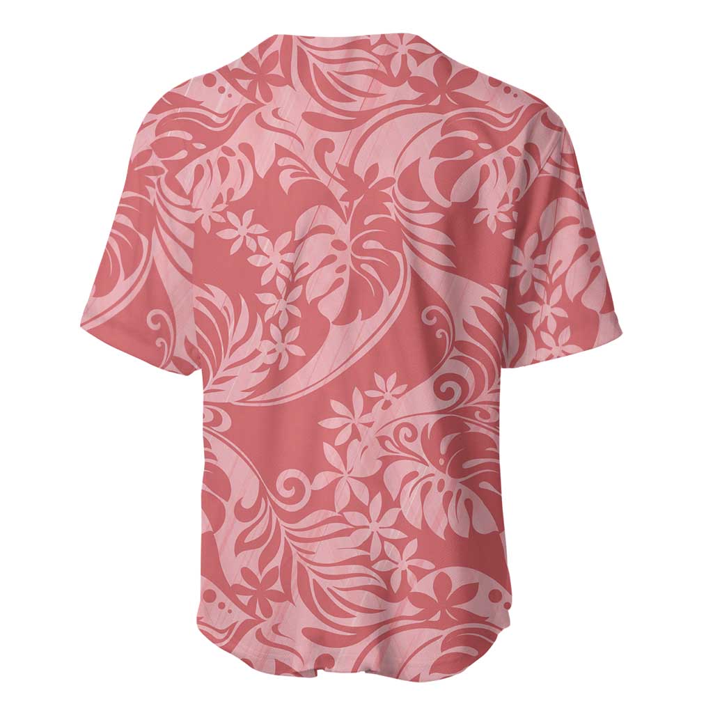 Tahiti Tarona Tiare Floral Baseball Jersey Monstera Palm Tropical Leaves - Polynesian Pride