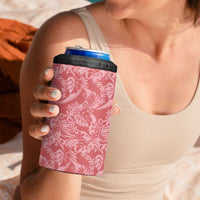 Tahiti Tarona Tiare Floral 4 in 1 Can Cooler Tumbler Monstera Palm Tropical Leaves - Polynesian Pride