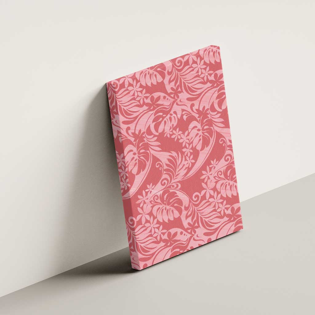 Tahiti Tarona Tiare Floral Canvas Wall Art Monstera Palm Tropical Leaves - Polynesian Pride