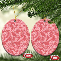 Tahiti Tarona Tiare Floral Ceramic Ornament Monstera Palm Tropical Leaves - Polynesian Pride