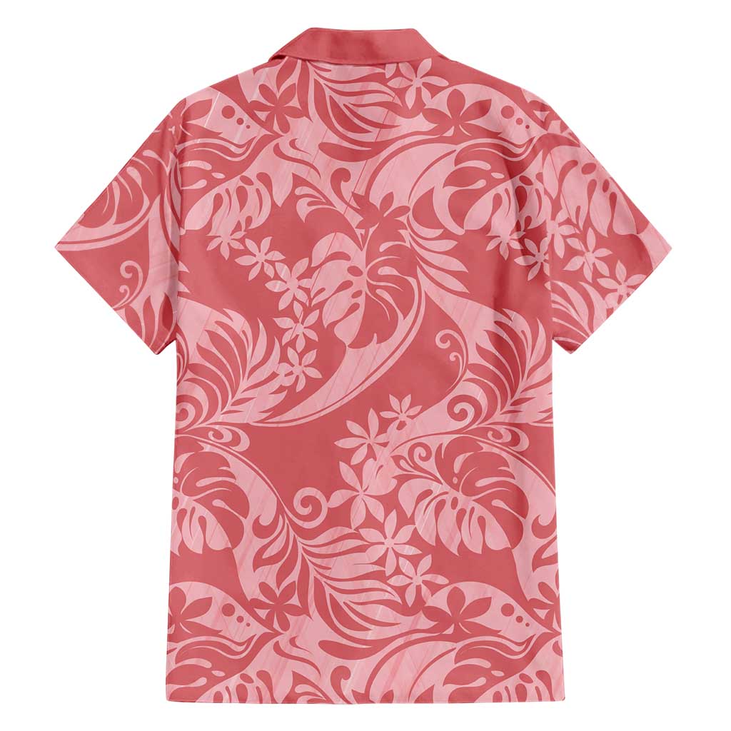 Tahiti Tarona Tiare Floral Hawaiian Shirt Monstera Palm Tropical Leaves - Polynesian Pride
