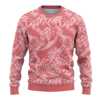 Tahiti Tarona Tiare Floral Ugly Christmas Sweater Monstera Palm Tropical Leaves - Polynesian Pride
