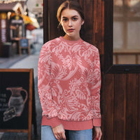Tahiti Tarona Tiare Floral Ugly Christmas Sweater Monstera Palm Tropical Leaves - Polynesian Pride