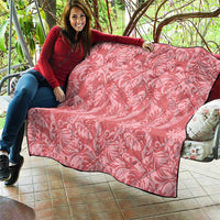 Tahiti Tarona Tiare Floral Quilt Monstera Palm Tropical Leaves - Polynesian Pride