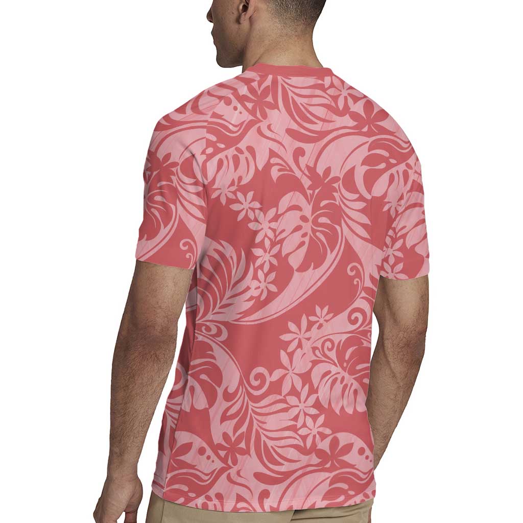 Tahiti Tarona Tiare Floral Rugby Jersey Monstera Palm Tropical Leaves - Polynesian Pride