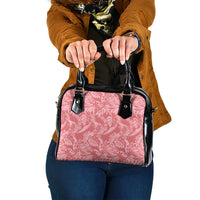Tahiti Tarona Tiare Floral Shoulder Handbag Monstera Palm Tropical Leaves - Polynesian Pride