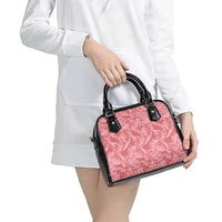 Tahiti Tarona Tiare Floral Shoulder Handbag Monstera Palm Tropical Leaves - Polynesian Pride