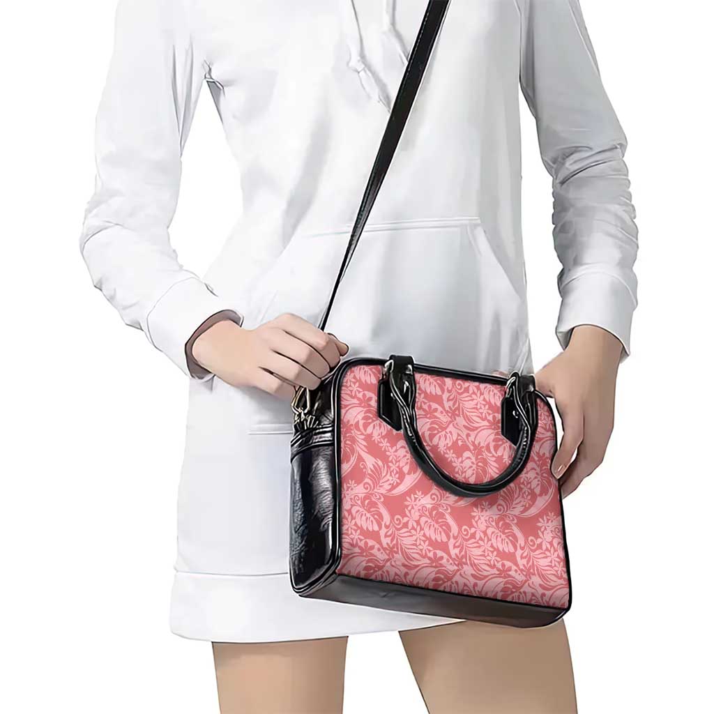 Tahiti Tarona Tiare Floral Shoulder Handbag Monstera Palm Tropical Leaves - Polynesian Pride