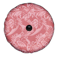 Tahiti Tarona Tiare Floral Spare Tire Cover Monstera Palm Tropical Leaves - Polynesian Pride