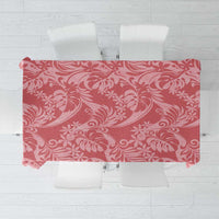 Tahiti Tarona Tiare Floral Tablecloth Monstera Palm Tropical Leaves LT01 Pink - Polynesian Pride
