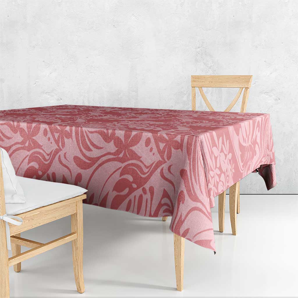 Tahiti Tarona Tiare Floral Tablecloth Monstera Palm Tropical Leaves LT01 - Polynesian Pride