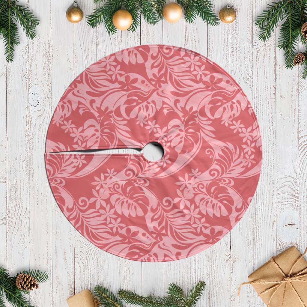 Tahiti Tarona Tiare Floral Tree Skirt Monstera Palm Tropical Leaves - Polynesian Pride