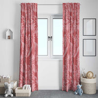 Tahiti Tarona Tiare Floral Window Curtain Monstera Palm Tropical Leaves - Polynesian Pride