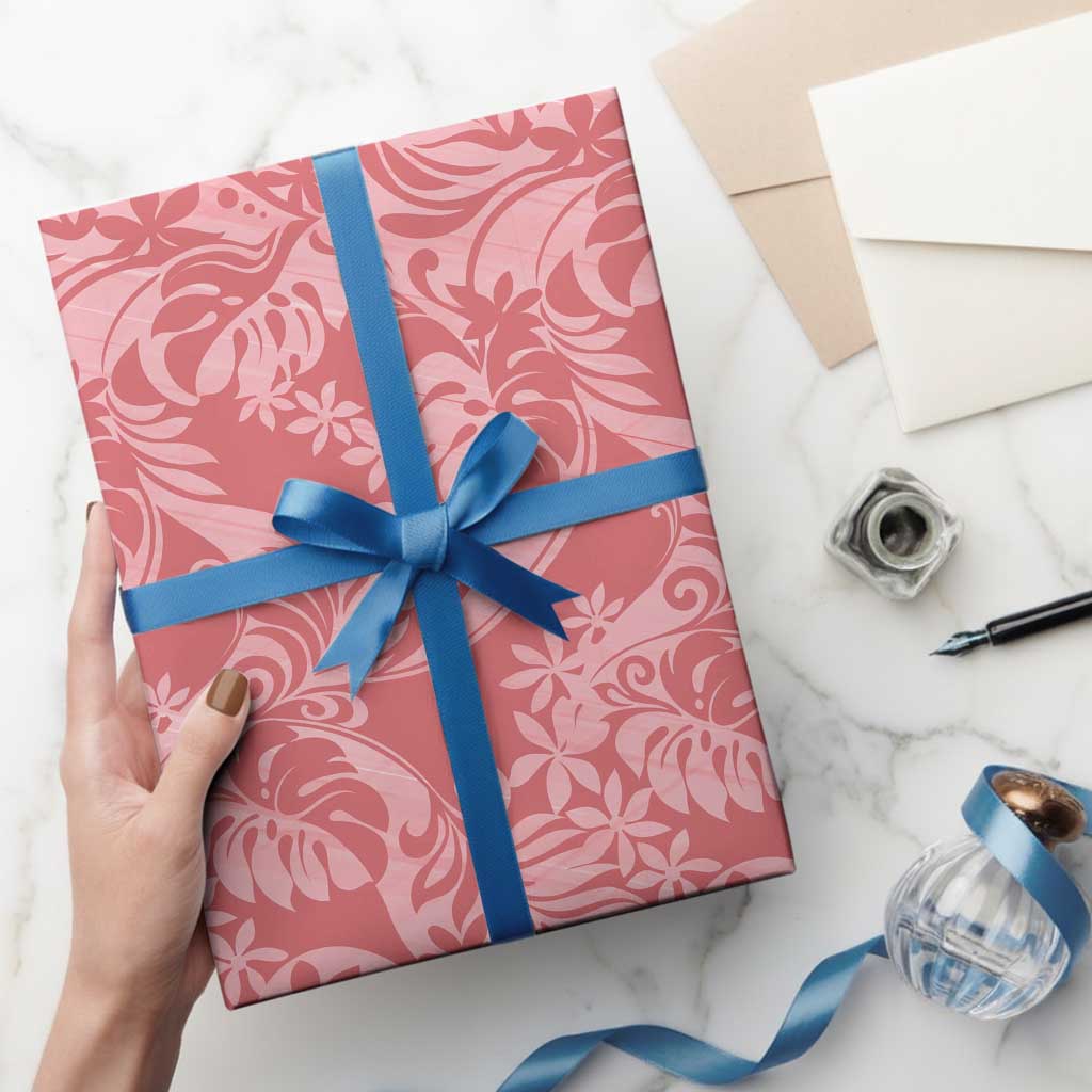 Tahiti Tarona Tiare Floral Wrapping Paper Monstera Palm Tropical Leaves - Polynesian Pride