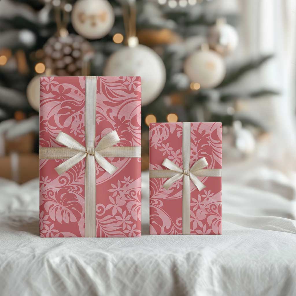 Tahiti Tarona Tiare Floral Wrapping Paper Monstera Palm Tropical Leaves - Polynesian Pride