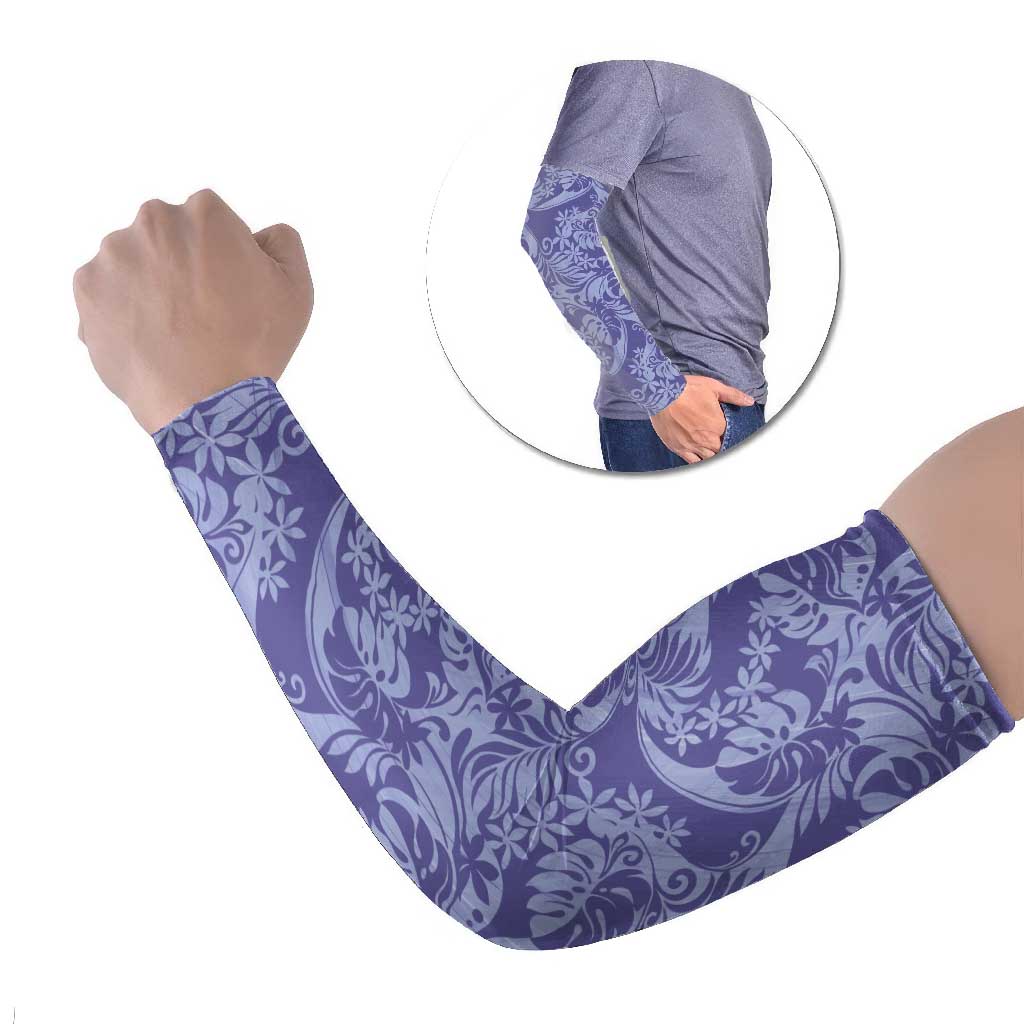 Tahiti Vareau Tiare Floral Arm Sleeves Monstera Palm Tropical Leaves - Polynesian Pride