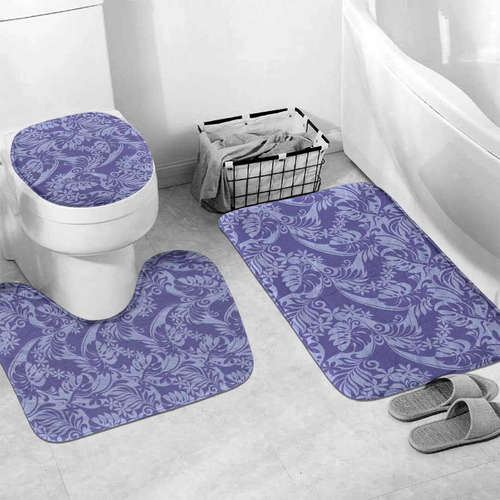 Tahiti Vareau Tiare Floral Bathroom Set Monstera Palm Tropical Leaves - Polynesian Pride