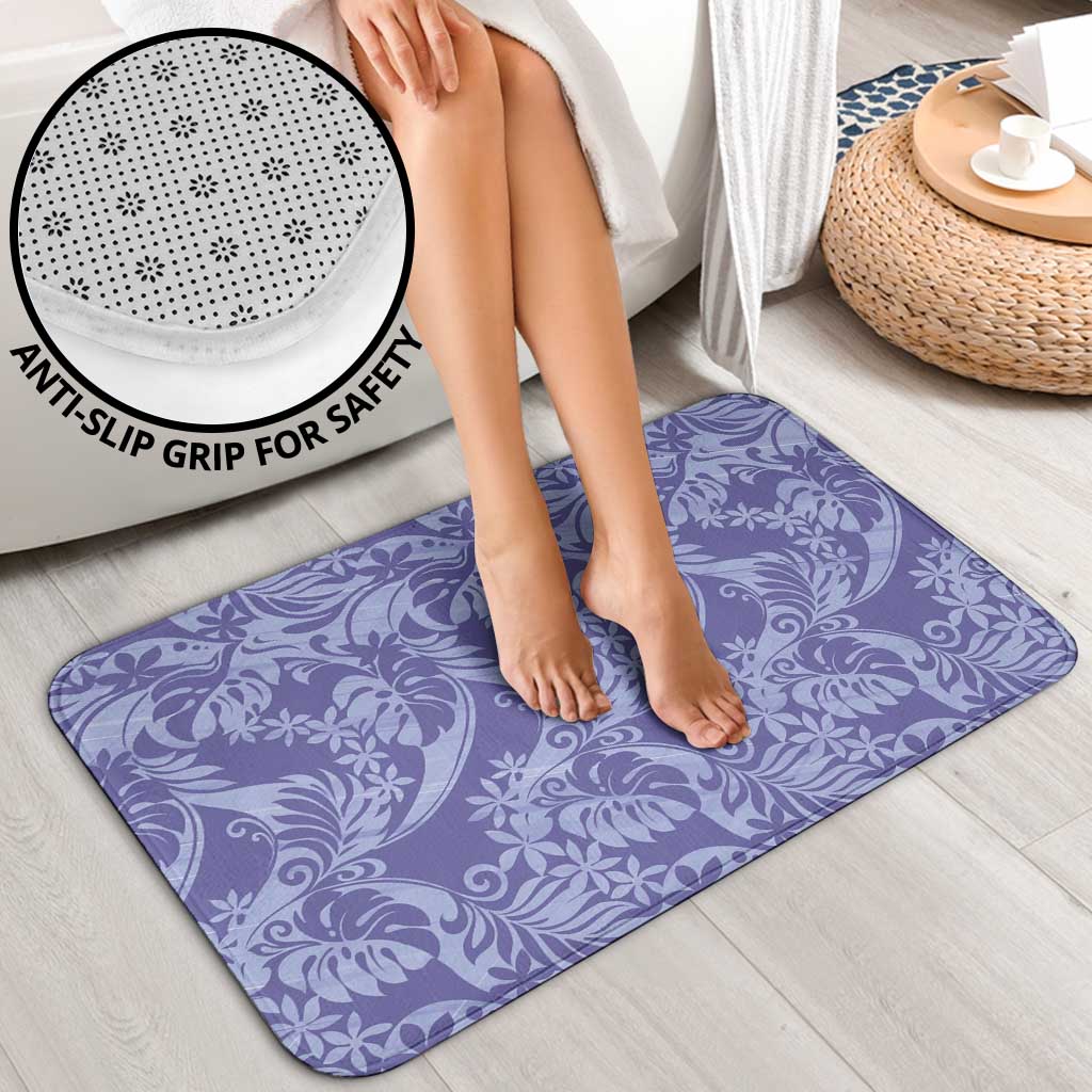Tahiti Vareau Tiare Floral Bathroom Set Monstera Palm Tropical Leaves - Polynesian Pride