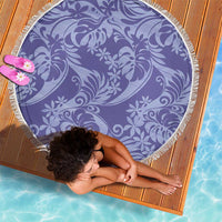 Tahiti Vareau Tiare Floral Beach Blanket Monstera Palm Tropical Leaves - Polynesian Pride