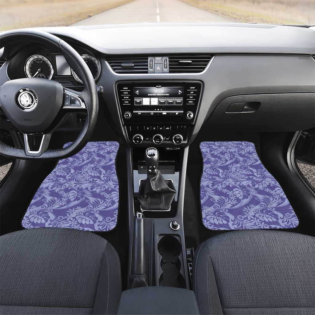 Tahiti Vareau Tiare Floral Car Mats Monstera Palm Tropical Leaves - Polynesian Pride