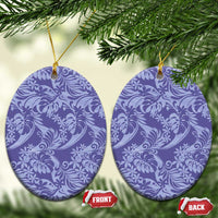 Tahiti Vareau Tiare Floral Ceramic Ornament Monstera Palm Tropical Leaves - Polynesian Pride