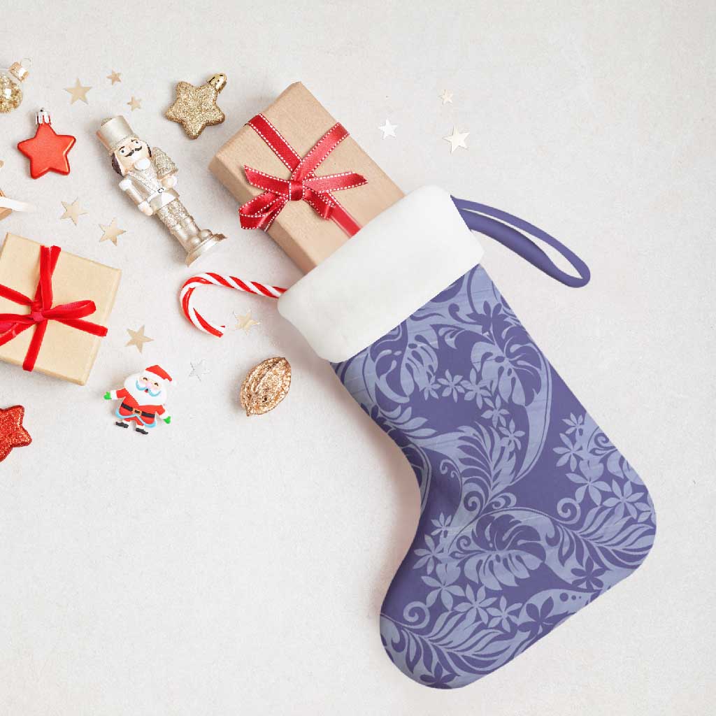 Tahiti Vareau Tiare Floral Christmas Stocking Monstera Palm Tropical Leaves - Polynesian Pride