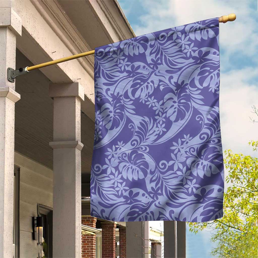 Tahiti Vareau Tiare Floral Garden Flag Monstera Palm Tropical Leaves - Polynesian Pride