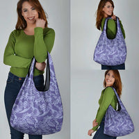 Tahiti Vareau Tiare Floral Grocery Bag Monstera Palm Tropical Leaves - Polynesian Pride